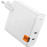 SPIGEN ArcStation Pro Charger + USB-C 140-W Cable - White (140 W, 2 Ports), USB Ladegerät, Weiss