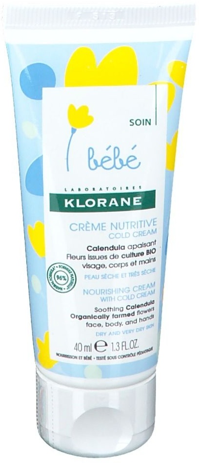 Klorane Bébé crème nutritive PS cold cream 40 ml crème