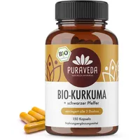 Puraveda Kurkuma mit Pfeffer Kapseln Bio 90 g