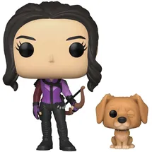 Funko Hawkeye Kate Bishop Figur mit Lucky dem Pizza-Hund 10 cm