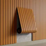 PVC-Lamellen-Wandpaneel zum Abziehen und Aufkleben, 299,7 x 40 cm, selbstklebend, dicke Walnussholzmaserung, 3D, schalldichte Wandpaneele für Wände und Decken