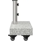 vidaXL Schirmständer Rollbar Granit 25 kg Grau