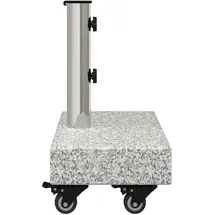 vidaXL Schirmständer Rollbar Granit 25 kg Grau