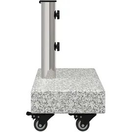 vidaXL Schirmständer Rollbar Granit 25 kg Grau