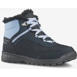 Winterschuhe Kinder Gr. 35–38 Schnürung warm wasserdicht Winterwandern - SH100, blau|grau, 38