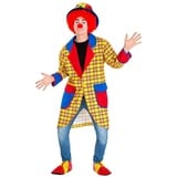 dressforfun Clown-Kostüm Herrenkostüm Clown Fridolin, Langer, farbenfroher Mantel aus Polyester gelb S | S