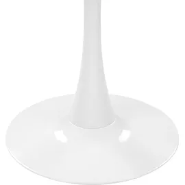 Beliani Esstisch weiß 90 cm MDF-Platte Metall Boca