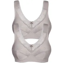 SUSA Entlastungs-BH "2er Pack Entlastungs BH ohne Bügel Basic", Damen, Gr. 90, Cup B, lila (frosty lavender frosty lavender), Obermaterial: 55% Polyamid PA. 39% Baumwolle CO. 6% Elasthan EL., BHs Entlastungs-BH