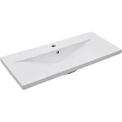 vidaXL Einbauwaschbecken 91x39,5x18,5 cm Keramik Weiß