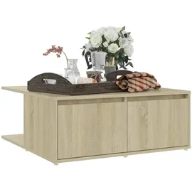 furnicato Couchtisch Sonoma-Eiche Braun 80 x 31 x 80 cm