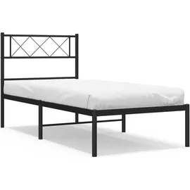 vidaXL Bettgestell 75 x 190 cm Schwarz
