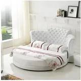 Xlmoebel Rundbett Luxuriöses Chesterfield-Doppelbett für das Schlafzimmer in runder (Bett), Hergestellt in Europa weiß