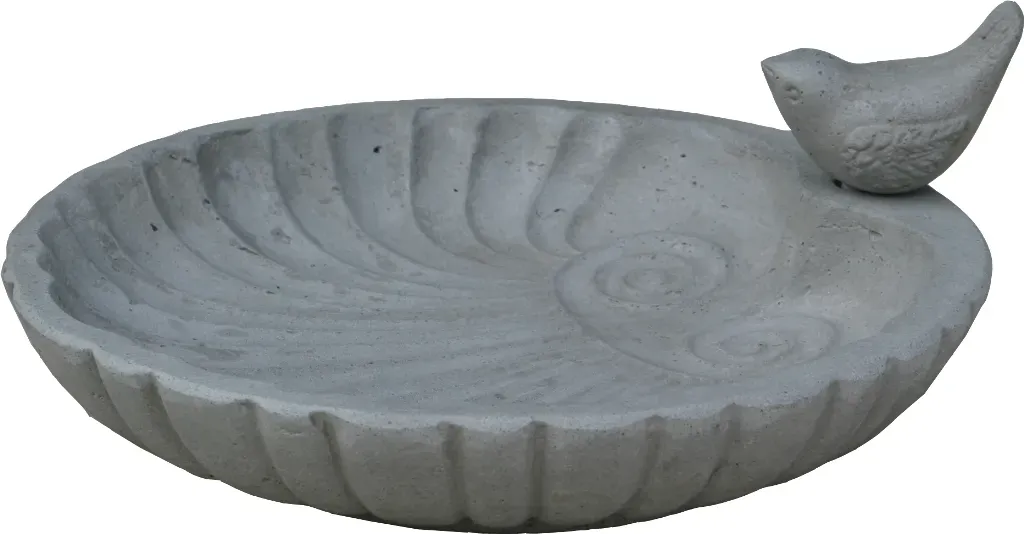 Vogelbad Maia - Zementgrau - 37 cm