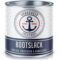 Hamburger Lack-Profi 2K Bootslack MATT Silbergrau RAL 7001 Grau für GFK/Kunststoff/Polyester Yachtlack Yachtfarbe Bootsfarbe (2,5 L)