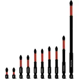 LuxusKollektion Bit-Set PH2 Schraubendreher Bits Set 1/4 Zoll Sechskant bunt