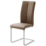 Pharao24 Freischwinger Dymons (Set, 4 St), 4er Set braun