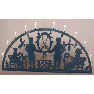 Außen Licht Schwibbogen 122 cm breit Lichterbogen Metall groß Outdoor Erzgebirge