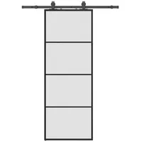 vidaXL Schiebetür rechts 76 x 218 cm schwarz