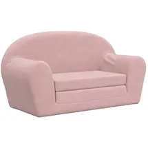 vidaXL Schlafsofa 2-Sitzer rosa weich