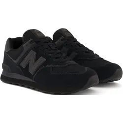 Sneaker NEW BALANCE "ML574 Core", Gr. 38, grau (schwarz, dunkelgrau), Leder, Textil, sportlich, Schuhe