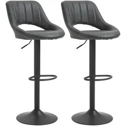 HOMCOM Barhocker Kunstleder, Metall