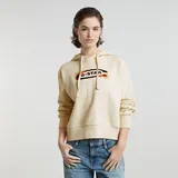 G-Star Old Skool Logo Loose Kapuzenpullover Chalk XL