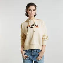 G-Star Old Skool Logo Loose Kapuzenpullover Chalk XL
