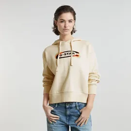 G-Star Old Skool Logo Loose Kapuzenpullover Chalk XL