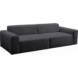 werk2 Sofa Zeus 3-Sitzer, B/T: 256/105 cm, Big-Sofa, modern & bequem, Curvy Trend 3-Sitzer mit urbaner Optik grau