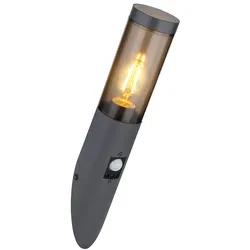 Wandleuchte, Fackel Design, anthrazit rauch, H 41 cm
