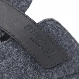 Rieker Pantoffel mit Klettriemchen Gr. 41, grau Herren Schuhe Stoffschuhe