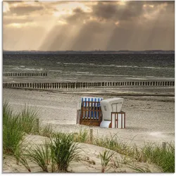 Artland Glasbild »Schwarzer Busch Strand auf Insel Poel«, Strand, (1 St.) Artland Farbe Bild(er): naturfarben