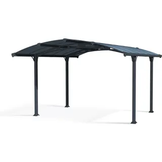 CANOPIA Carport Arcadia 3,59 x 4,30 m grau inkl. Regenrinne