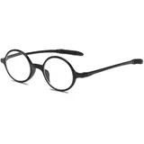 TLTLT Lesebrille Kleine runde Lesebrille Retro Vintage Computer-Lesebrille for Männer Frauen TR90 Flexible leichte Brille 1,0 1,25 1,5 1,75 2,0 2,25 2,5 2,75 3,0(Bright Black,2.0 x) - 2.0 x