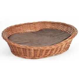 Silvio Design Ruhekorp mit Kissen 70 cm oval braun