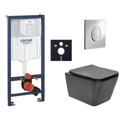 Swiss Aqua Technologies Infinitio Hänge-WC Set für Trockenbau / Vorwandinstallation SIKOGRSIN12BSA