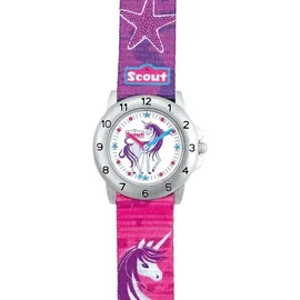 Scout Achtion Girls 280378008 Quarzuhr mehrfarbig Silikonarmband lila