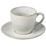 Broste Copenhagen Nordic Sand Kaffeetasse 0,15 l Beige mit Untertasse