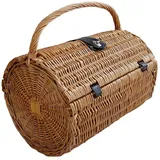 BERTY·PUYI Home Küche Picknickkorb Outdoor Portable Woven Wicker Picknickkörbe Für 2 Personen Fass Mit Deckel Camping Picknick Obstkorb Gemüsekörbe