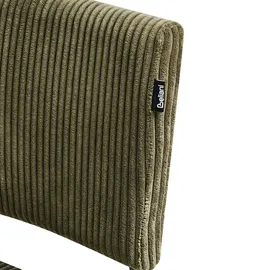 Beliani Esszimmerstuhl 2er Set STURGIS Cord Olivgrün