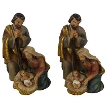 Dekoprojekt Scheuerer 2er Set Krippenfiguren „Heilige Familie“ K449
