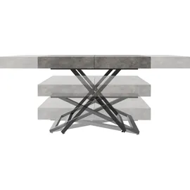 WFL GROUP Cavetta Beige Holzoptik 120-200 x 80 x 27-76 cm