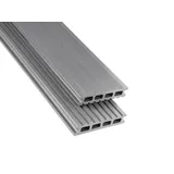 26x145 mm Kovalex® Standard WPC-Terrassendiele, grau, ungebürstet, Hohlkammerprofil Längen:1,00 bis 6,00m, Profil: grob/fein