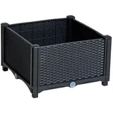 Estexo Blumenbeet Hochbeet 40 x 40 x 26 cm Schwarz