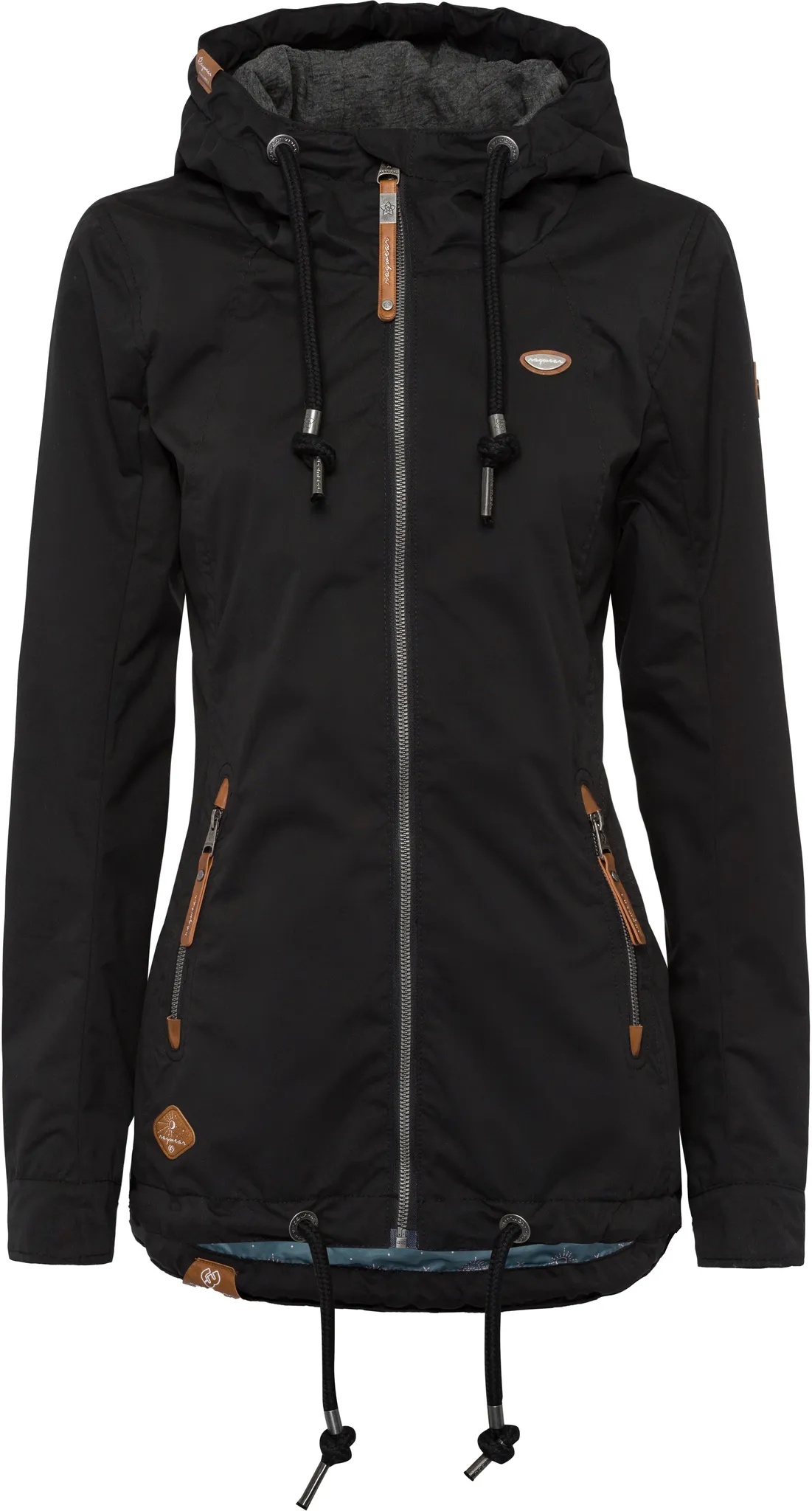 Funktionsjacke RAGWEAR "ZUZKA" Gr. L (40), schwarz (1010 black zuzka o uni) Damen Jacken Übergangsjacken