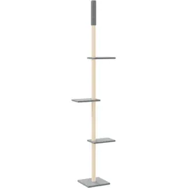 vidaXL Kratzbaum Deckenhoch Hellgrau 267,5-297,5 cm