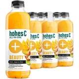 hohes C ALL-IN-ONE Beauty (6x 850ml), Mehrfruchtsaft aus Fruchtsaftkonzentraten (Mango, Kaki, Limette), vitaminreich, ohne Zuckerzusatz & Süßungsmittel, ohne künstliche Aromen, vegan