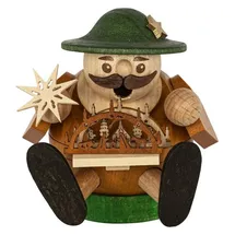 Erzgebirgische Volkskunst Richard Glässer GmbH Richard Glaesser Räuchermännchen Schwibbogenverkäufer, Höhe 8cm, Handwerkskunst original Erzgebirge