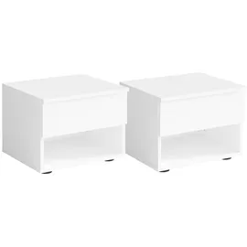 Feldmann-Wohnen Nachtschrank Fino 45 x 35 x 35 cm Weiß