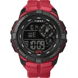 Timex UFC Rush Herren-Armbanduhr, 52 mm, rotes Armband, digitales Zifferblatt, schwarzes Gehäuse TW5M59200